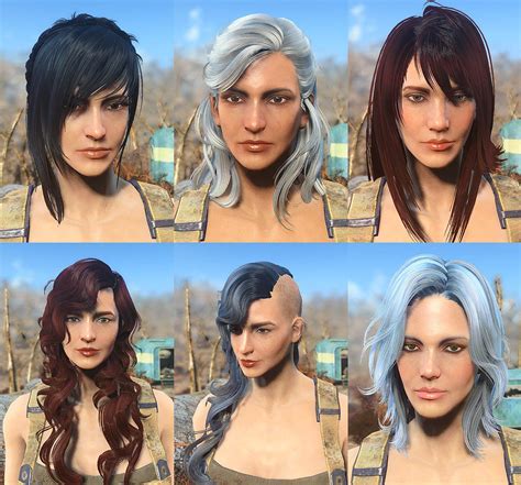 fallout 4 hair color|fallout 4 female hair mod.